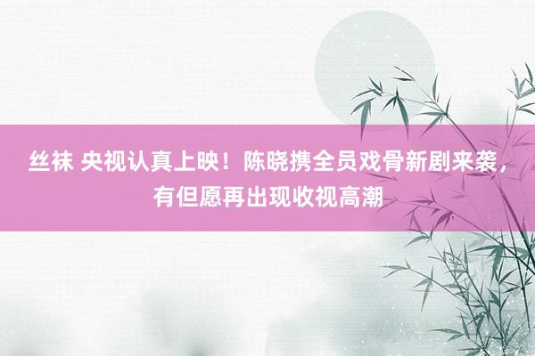 丝袜 央视认真上映！陈晓携全员戏骨新剧来袭，有但愿再出现收视高潮